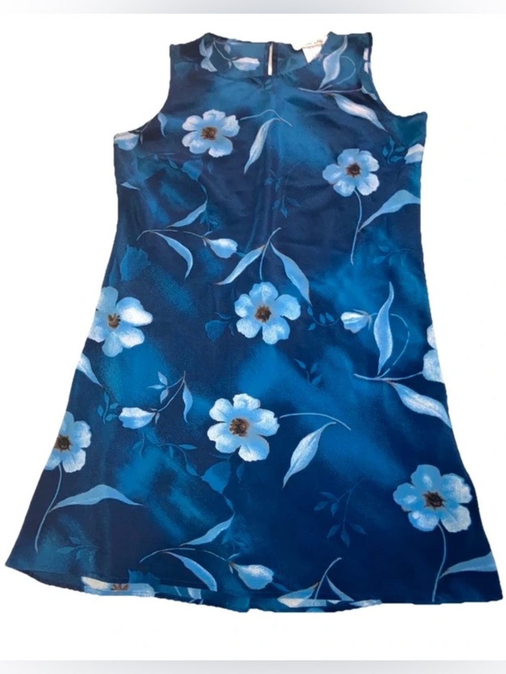 Vintage Blue Floral Dress by Lisa Jo Size 13/14